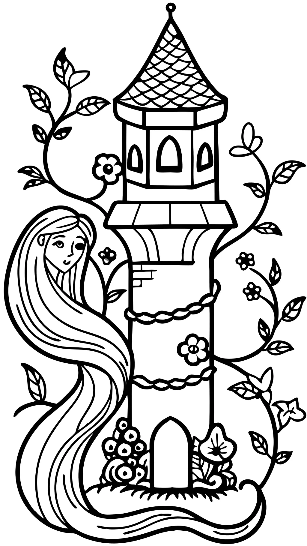 Página de color Rapunzel